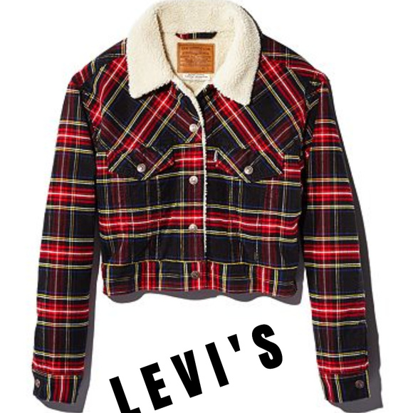 levis plaid trucker jacket